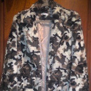 Faux Fur Camo Coat
